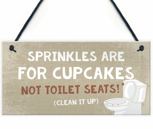 Novelty Sprinkles Bathroom Plaque