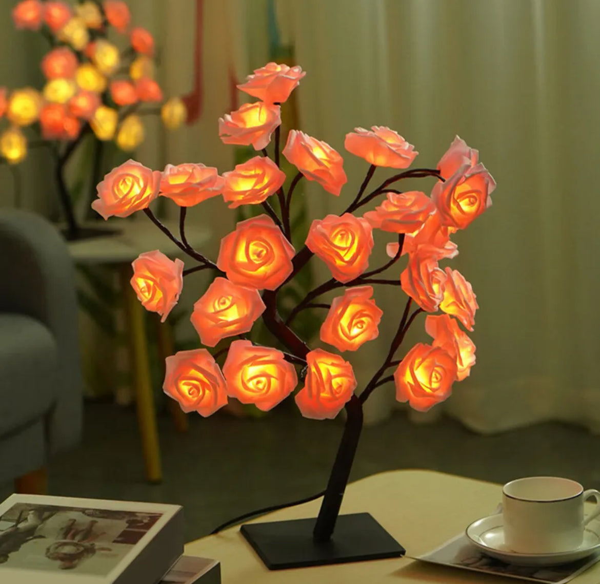 LED Rose Tree Night Light