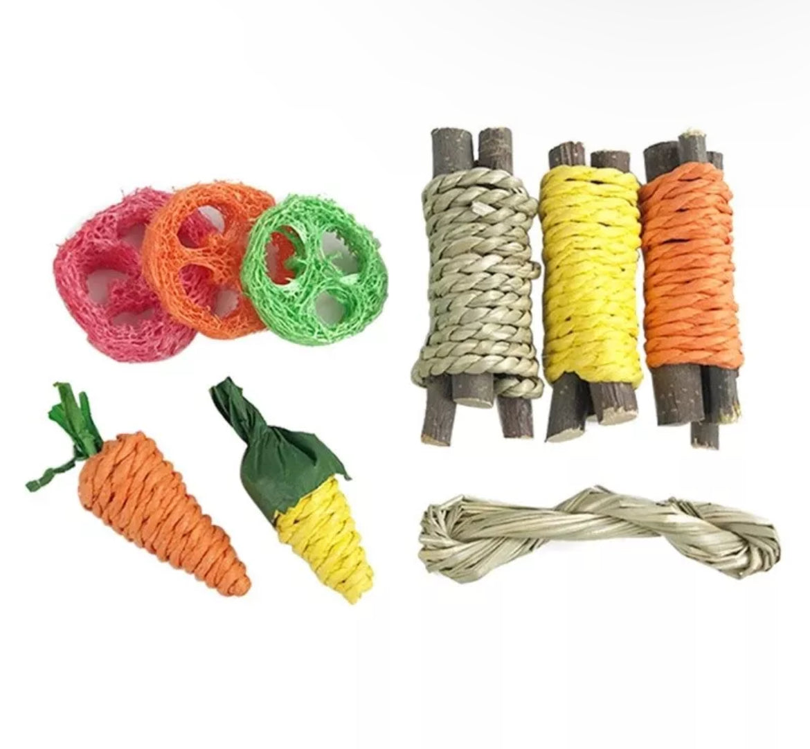 9 Piece Hamster Chew Toy Set