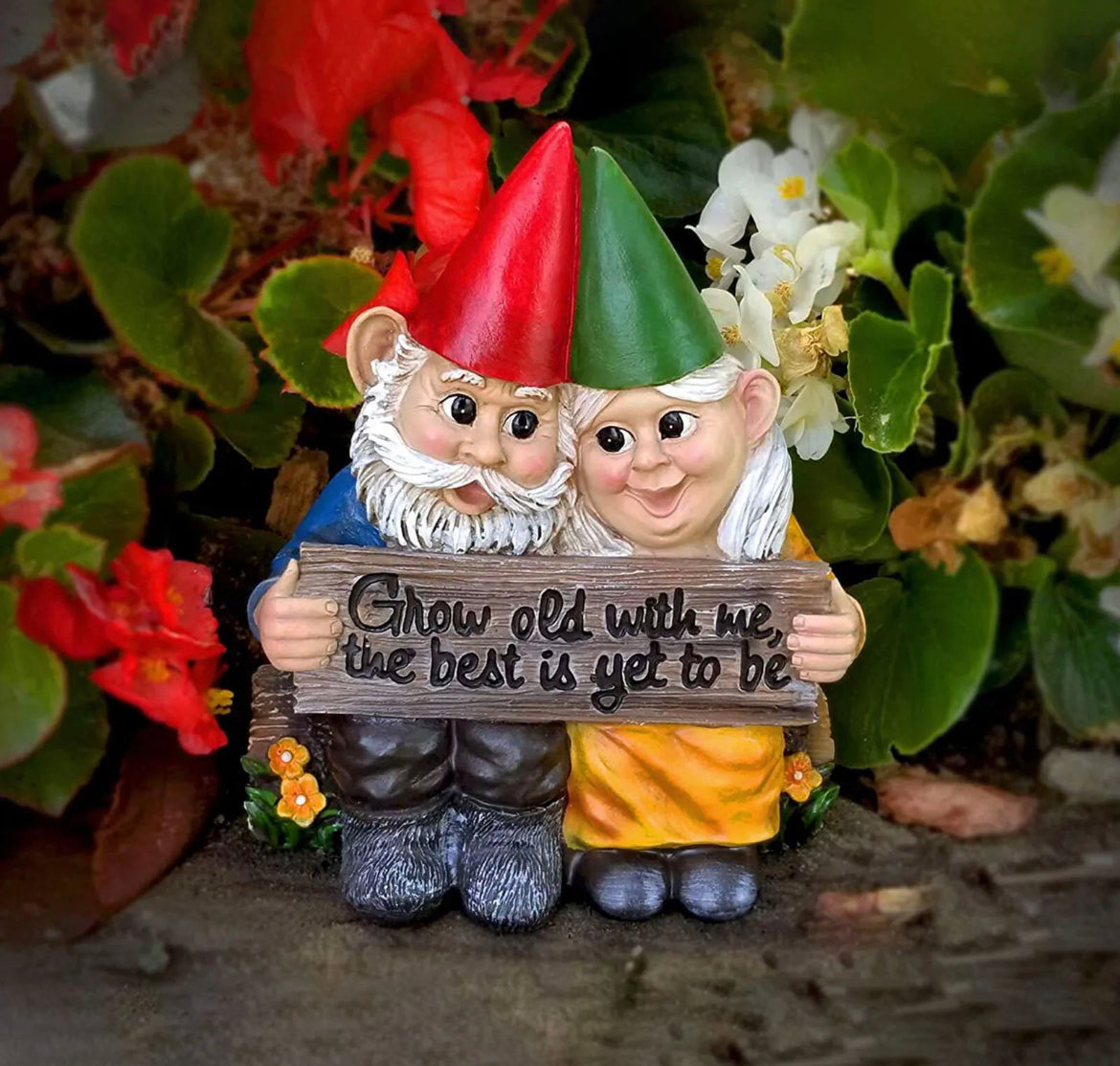 Grow Old With Me Gnome Couple