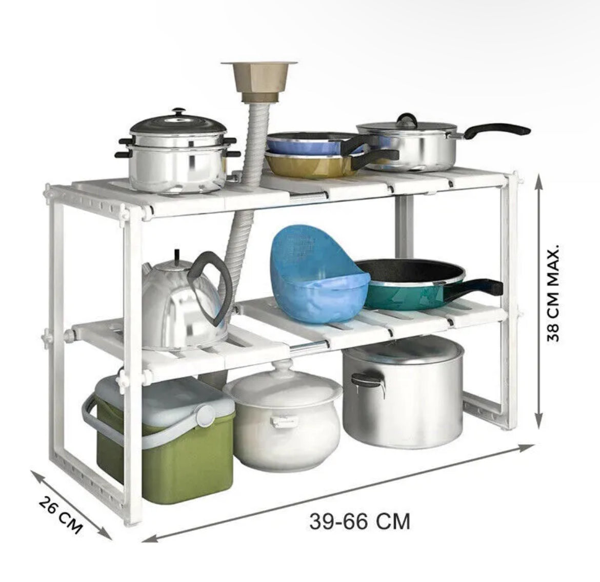 Extendable Under Sink Storage Rack