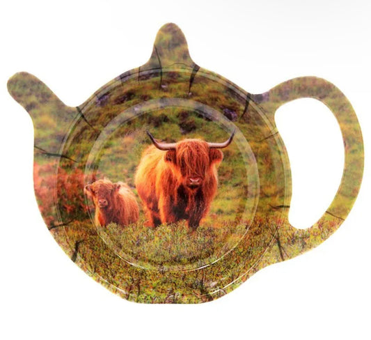 Highland Coo Teabag Tidy