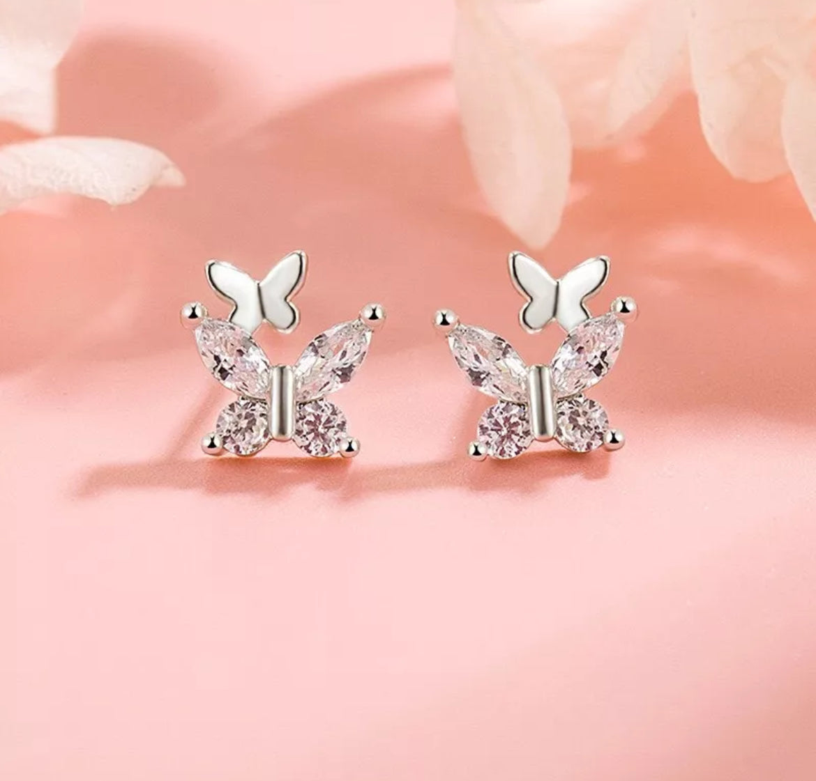 Crystal Butterfly Earrings