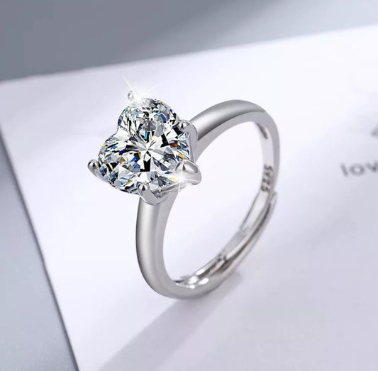 Crystal Heart Ring