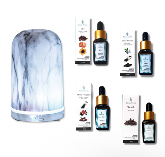 Marble Effect Humidifier and 4 oils