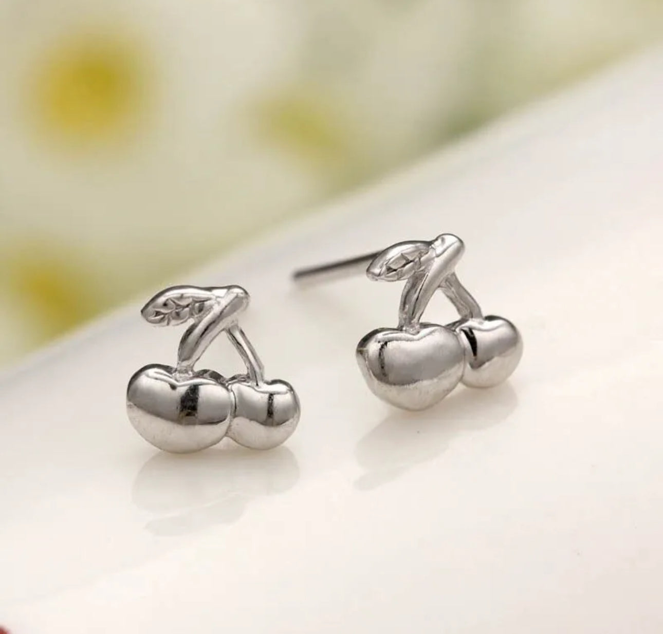 925 Sterling Silver Cherry Earrings