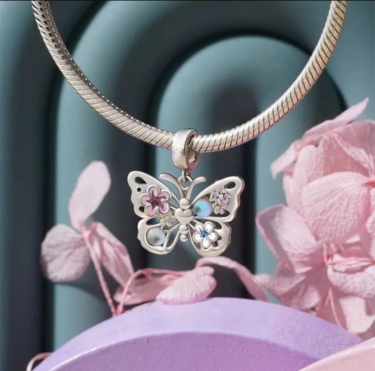 Silver Butterfly Charm