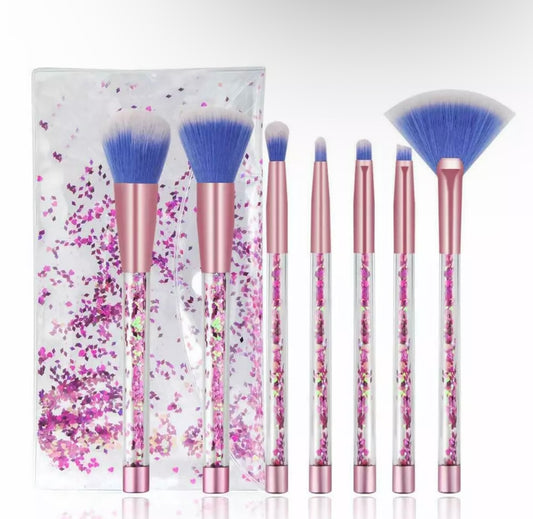 7pc Glittery Make-up Brush Set