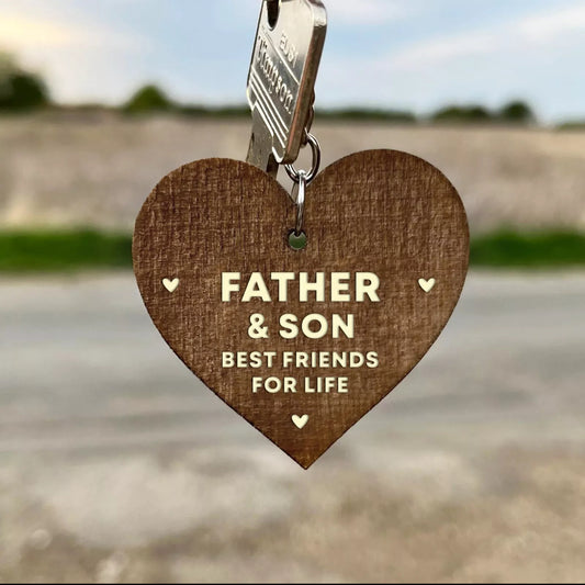 Wooden Father & Son Keyring