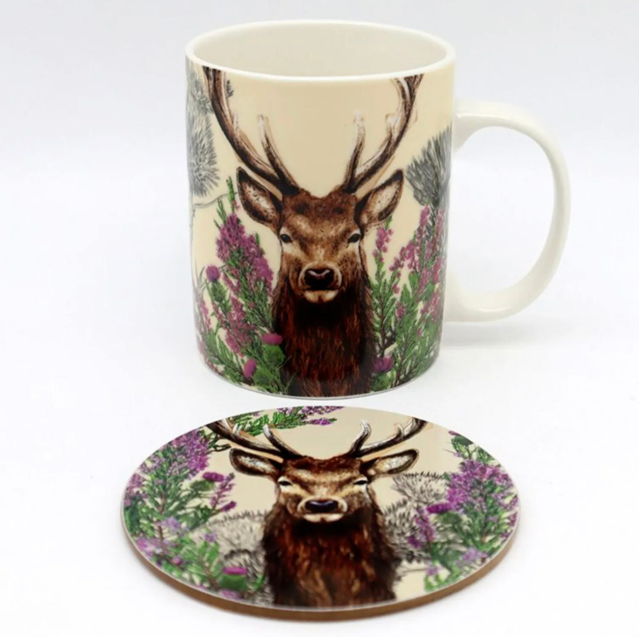 Wild Stag Mug and coaster set