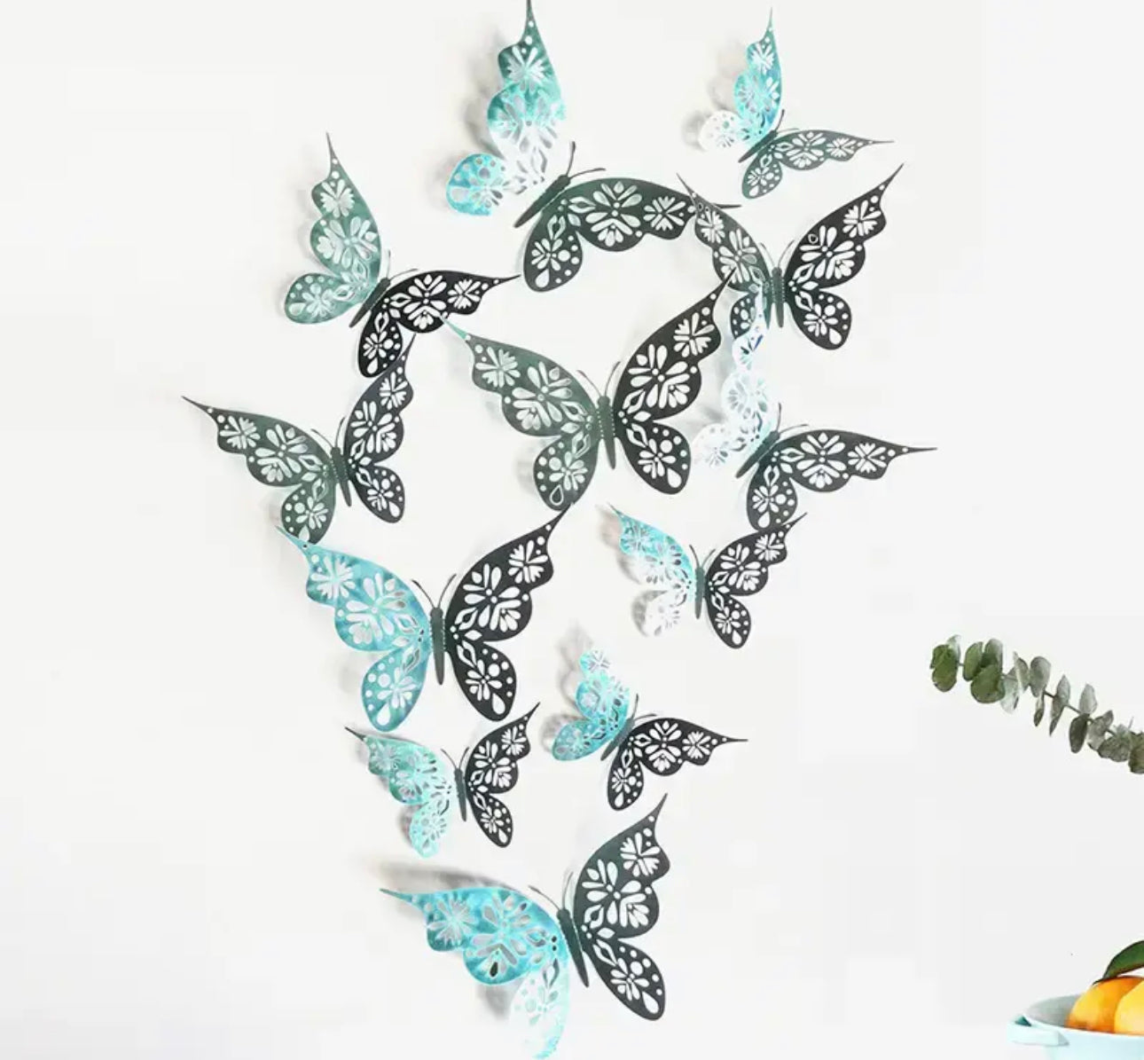 12 piece 3D Butterfly  Wall Art Stickers