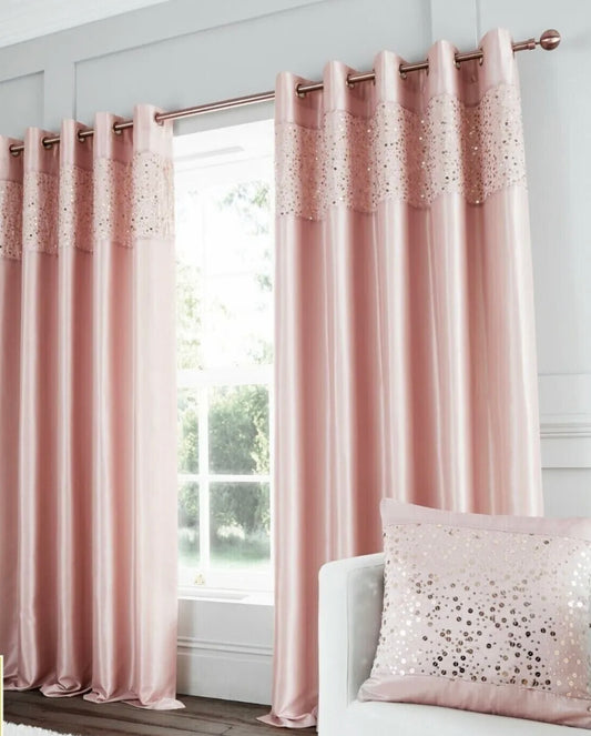 Glitzy Pink Curtains