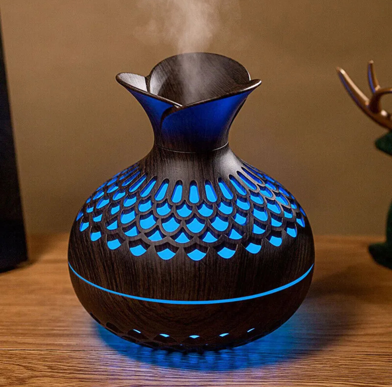 LED Wooden Essential Oil Humidifier