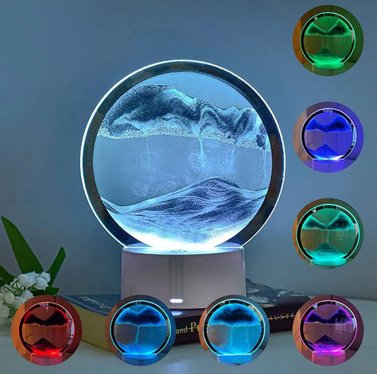 3D Colour Changing  Moving Sand Art Lamp
