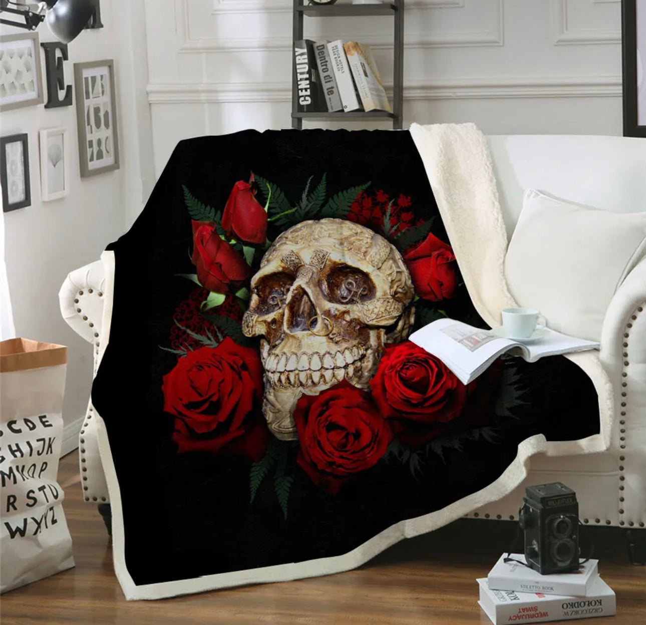 Skull Fleece throws