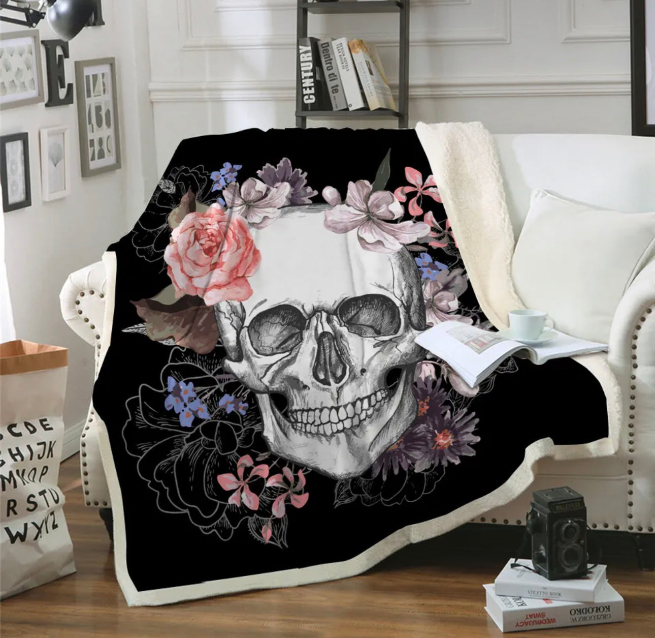 Skull Fleece throws