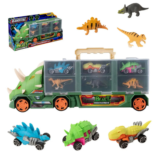Triceratops transporter and Dino cars