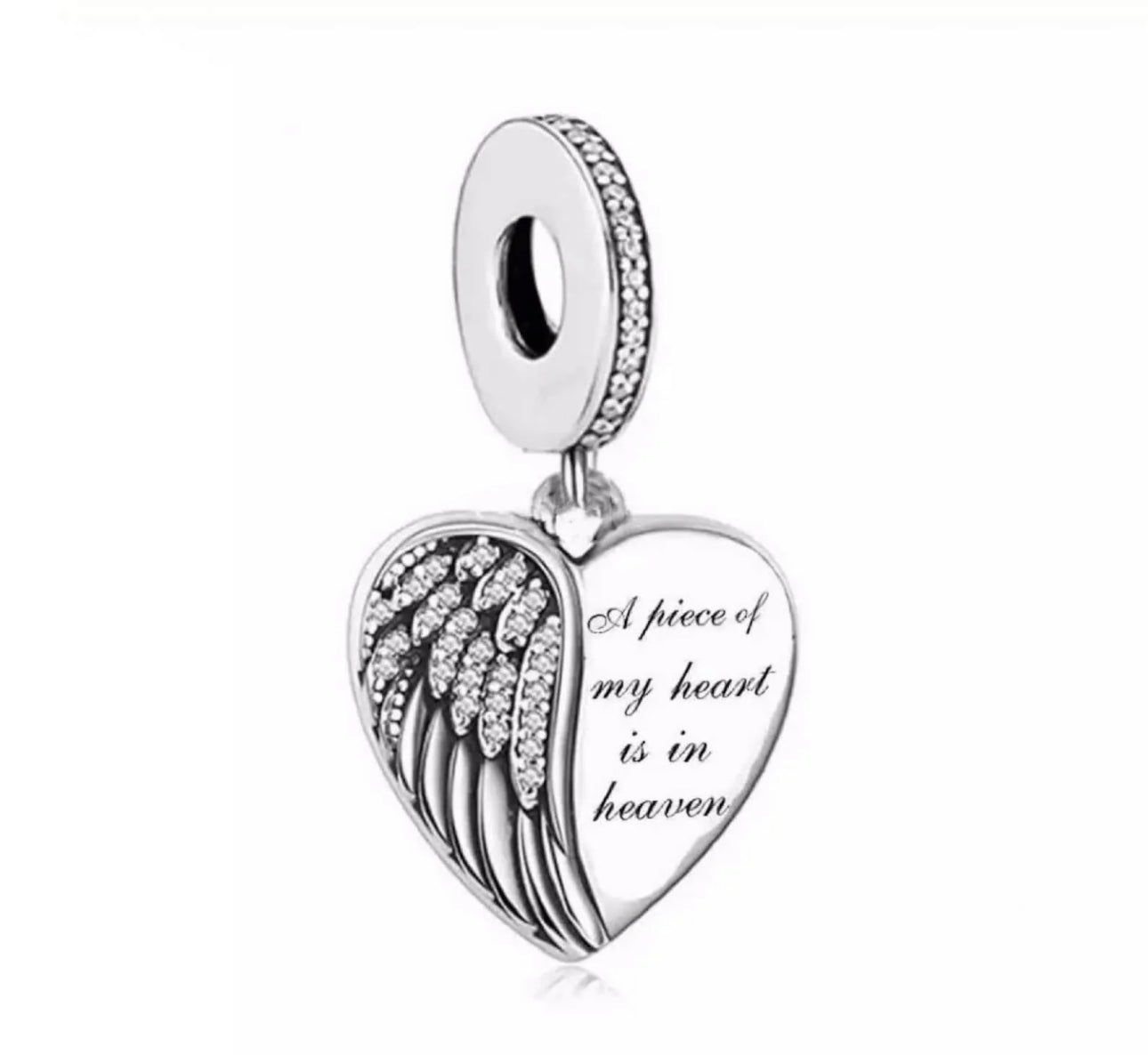 Angel Wings A piece of my heart charm