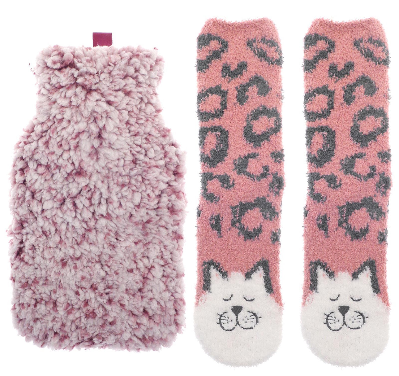 Kids hot water bottle and fluffy socks