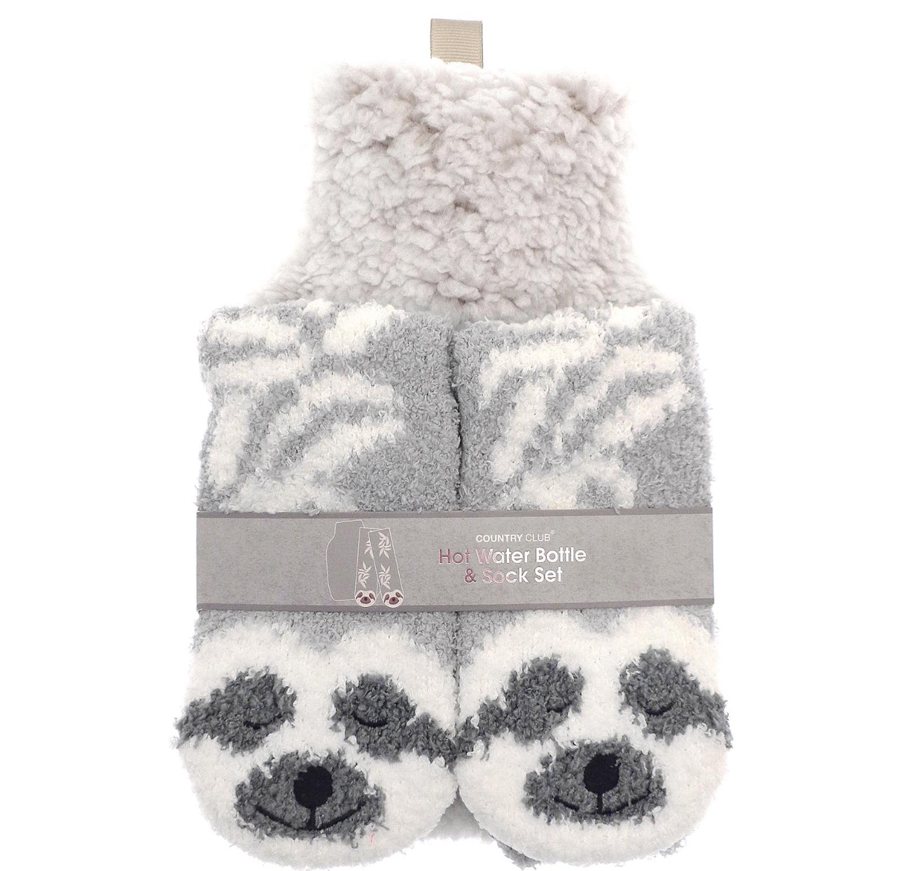 Kids hot water bottle and fluffy socks