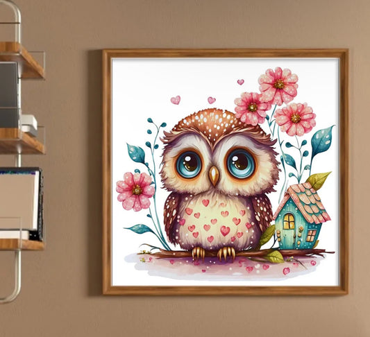 Cute Owl Cross Stitch 18CT