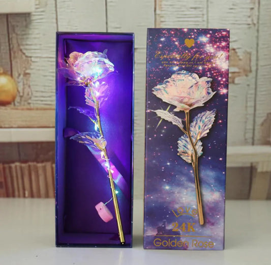 24k Galaxy Rose Crystal Gift