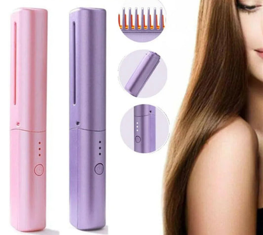 Portable Hair Straightener Comb USB Rechargeable