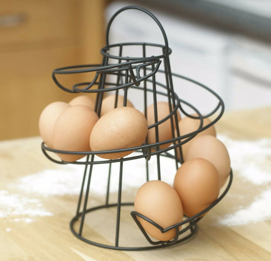 Black Helter Skelter Egg Stand