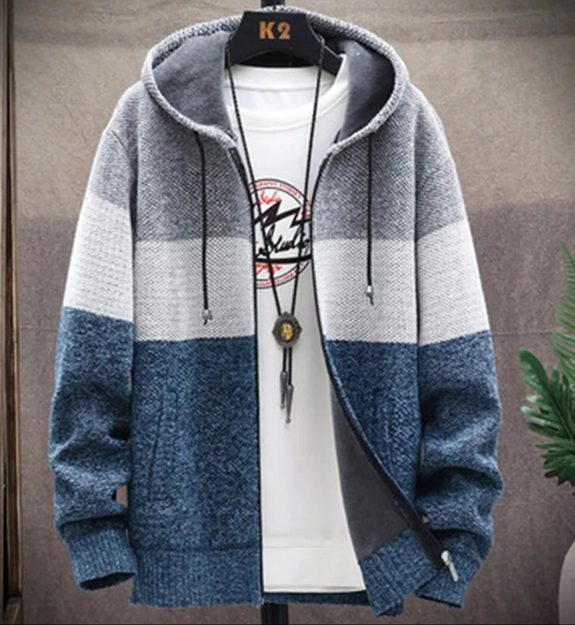 Men’s Fleece Lined Winter Hooded Jacket