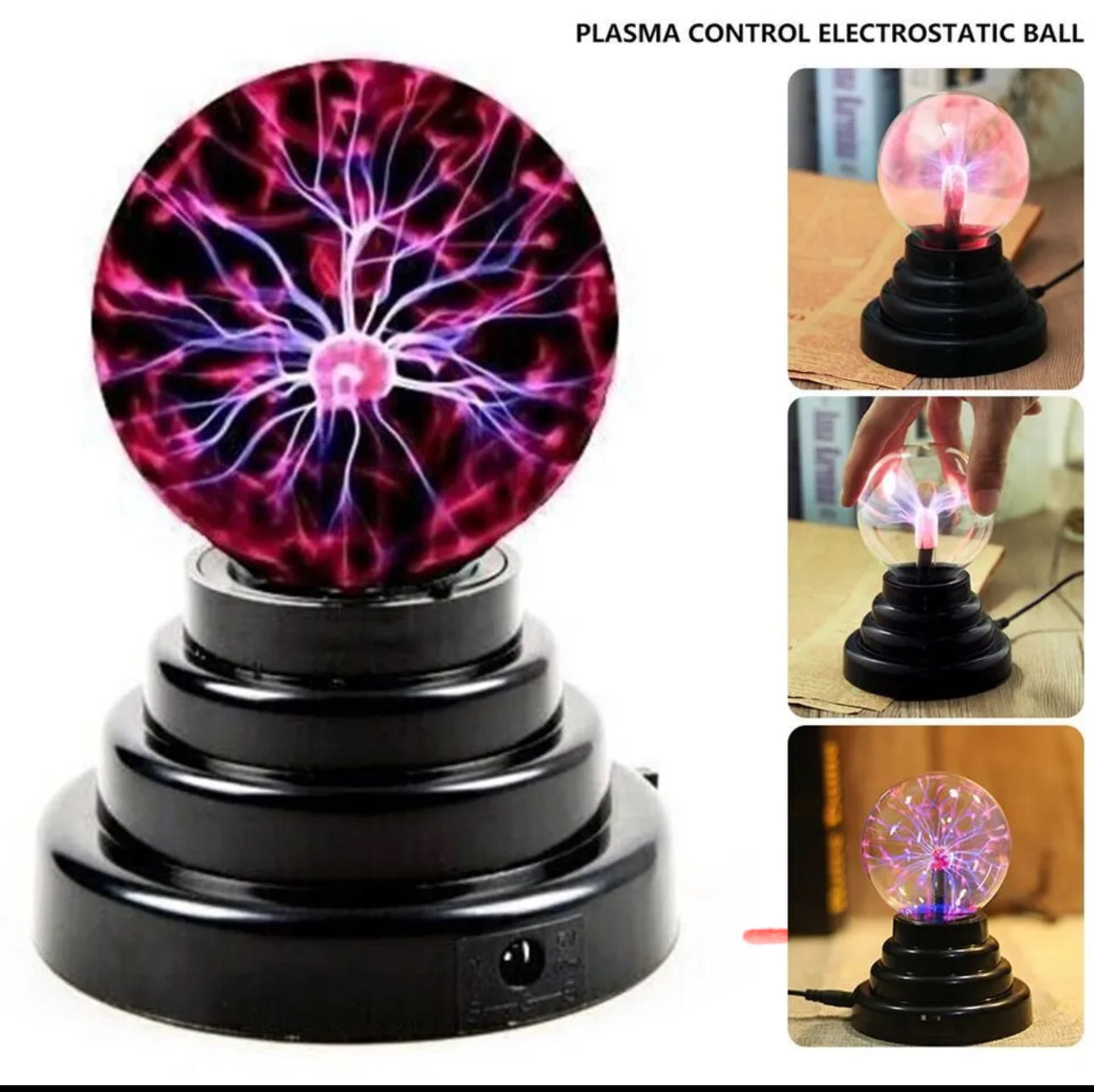 Glitter LED plasma ball