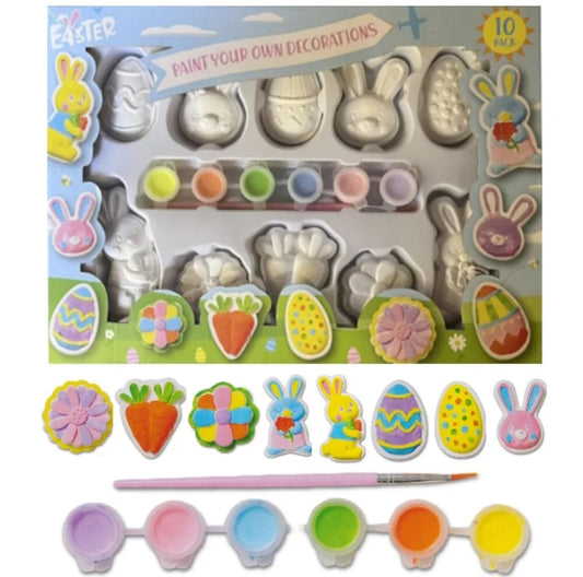 Set of 10 Paint Your Own Easter Decorations