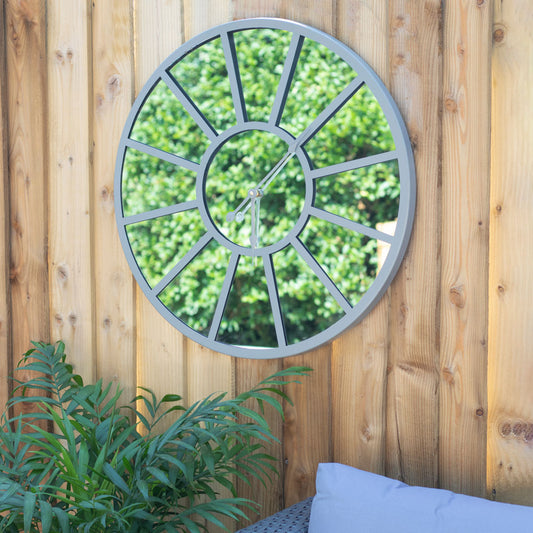 Mirrored Garden Clock