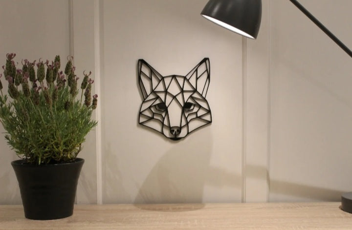 Geometric Fox Head - Wall Art