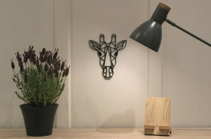 Geometric Giraffe Head - Wall Art