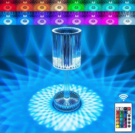 LED Crystal Table Round Lamp