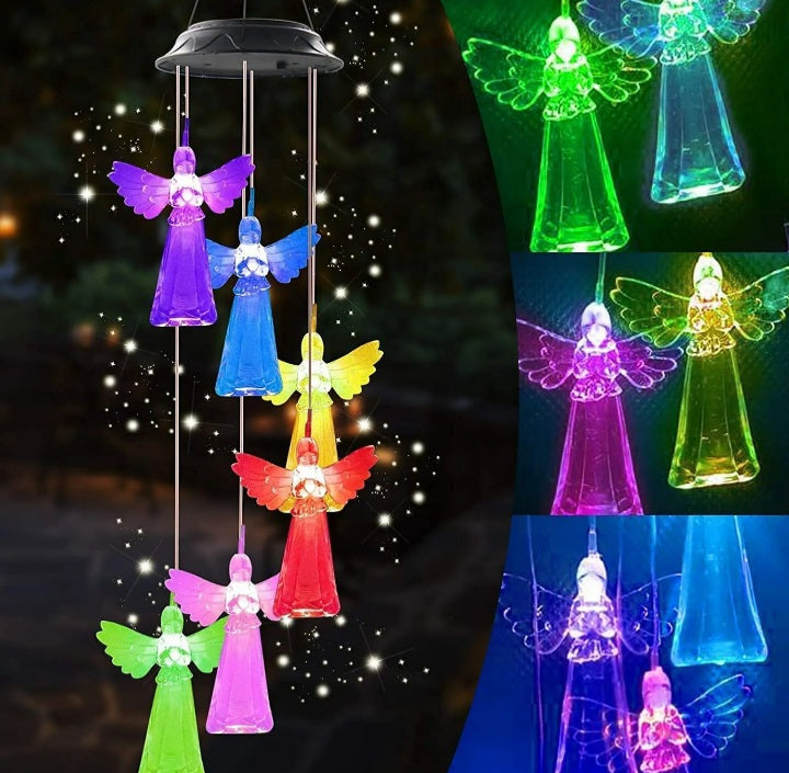 Solar Powered Angel Windchime