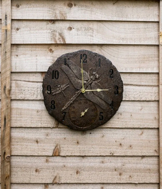 Dragonfly Garden Clock