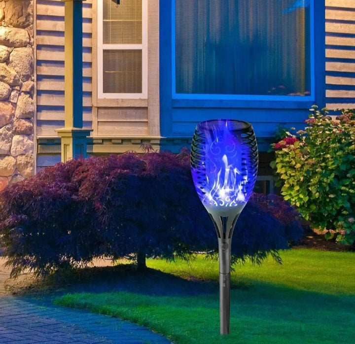 X4 Blue Solar Powered Stake Lights