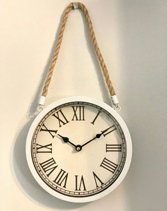 Metal Wall Clock With Rope