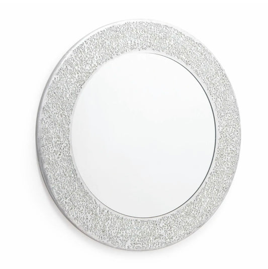 Round Crackle Mosaic Mirror