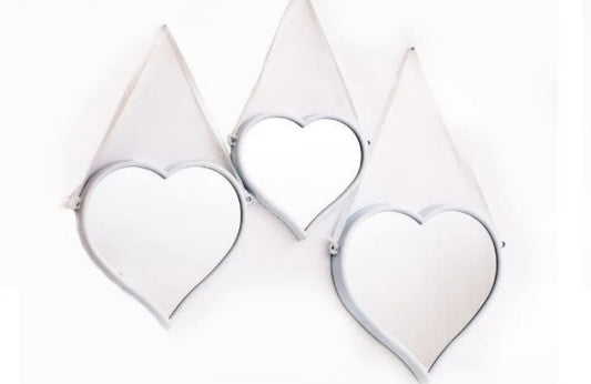 Set Of 3 Heart Mirrors