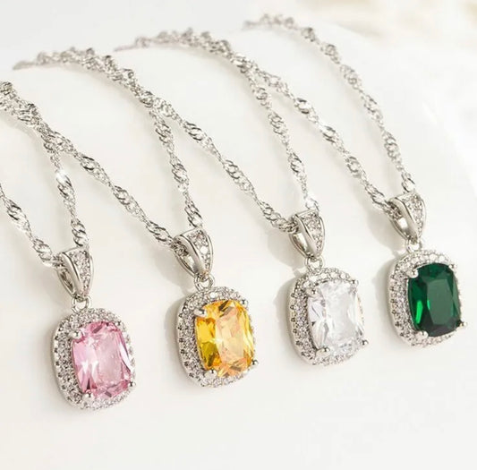 Crystal Square Necklace