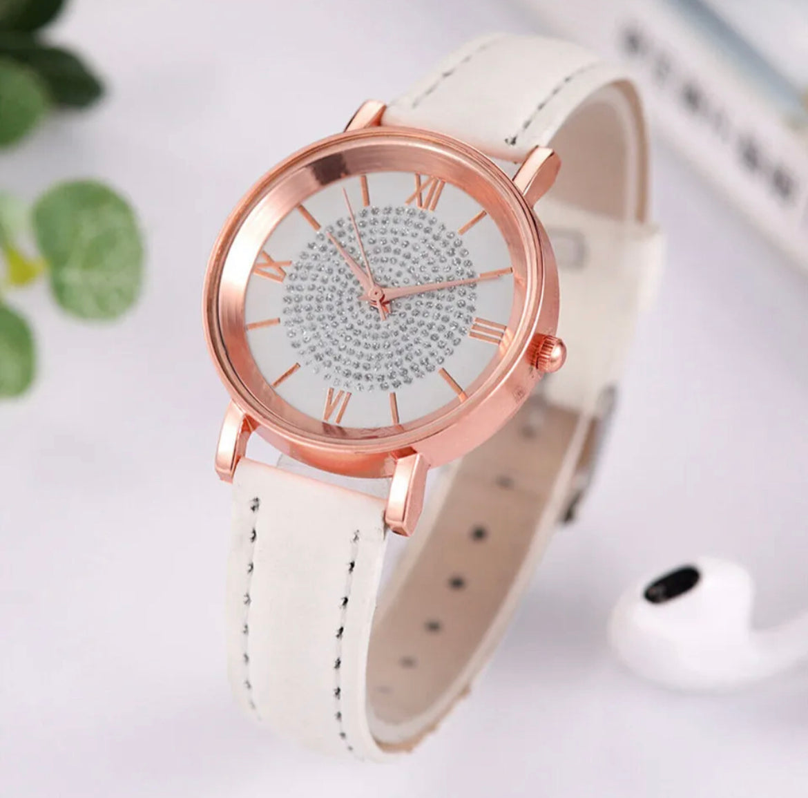 Ladies Crystal Face Watch