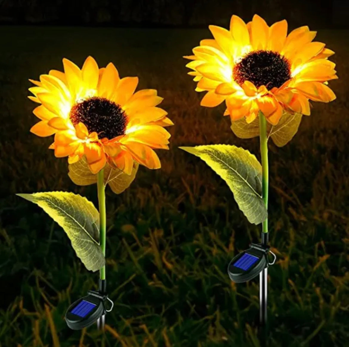 Solar Sunflower Stake Lights
