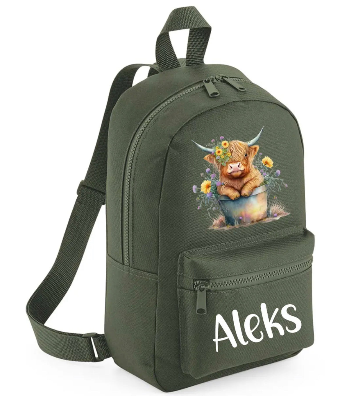 Personalised Highland Cow (Coo) Backpack