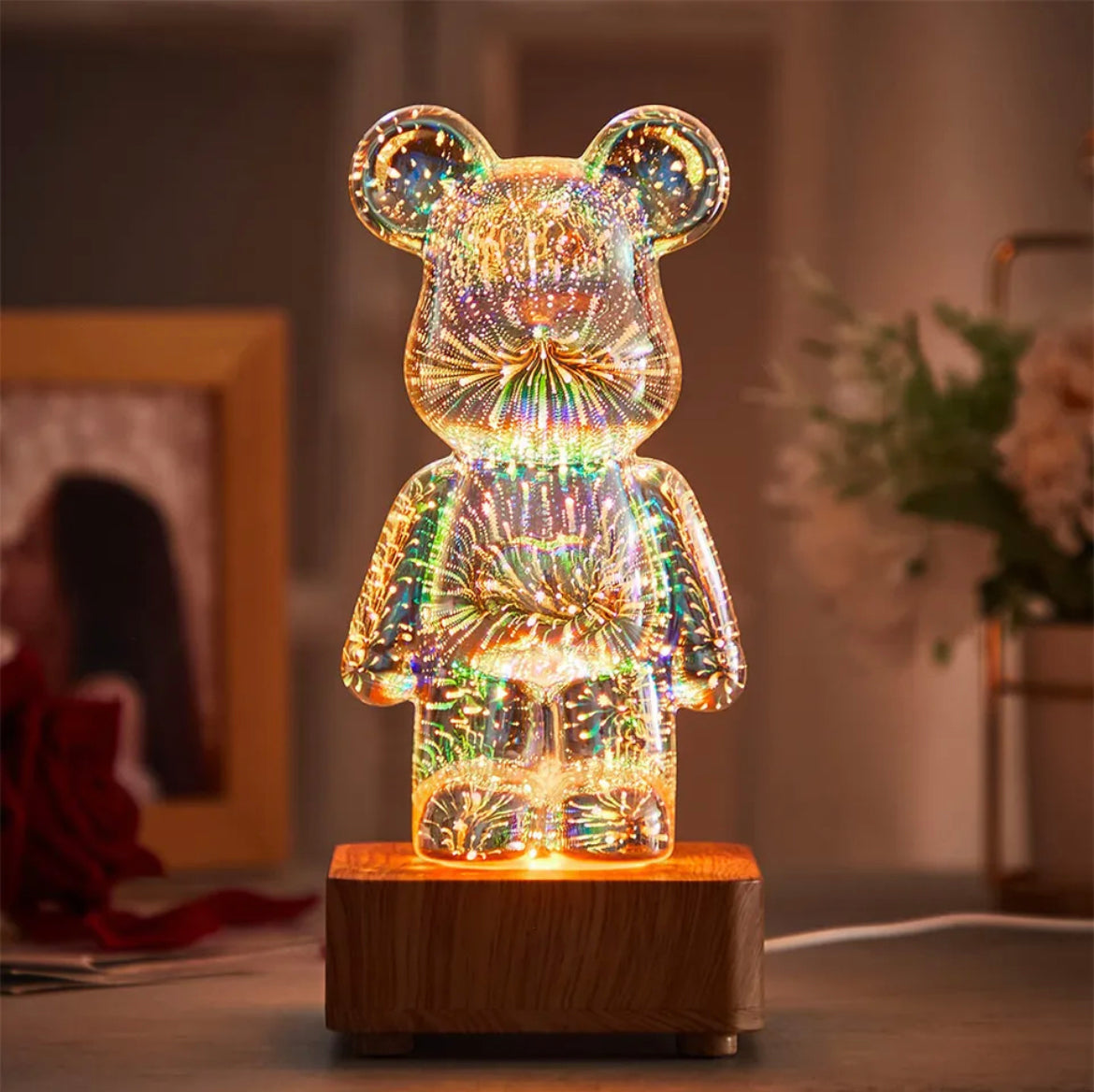 3D Firework Bear Nightlight