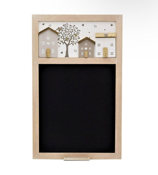 Wooden Houses & Tree Memo Chalk Board