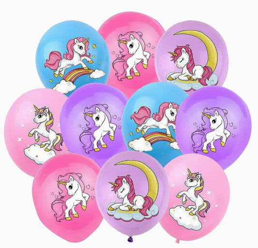Latex unicorn balloons