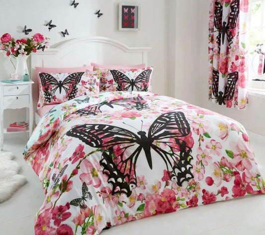 Floral Butterfly Bedding Set