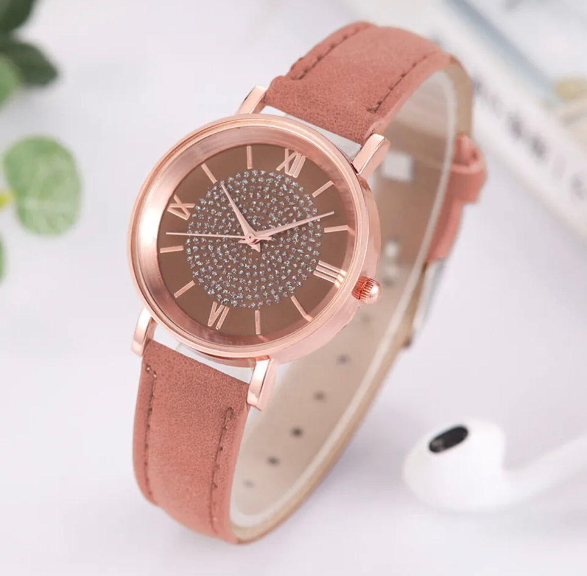Ladies Crystal Face Watch